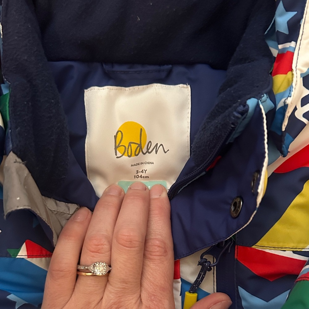 Boden Multicolor Star Print Outerwear Set - Picture 2 of 4